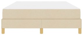 vidaXL Κρεβάτι με ελατήρια Κρέμα και Καφέ 140 x 190 cm