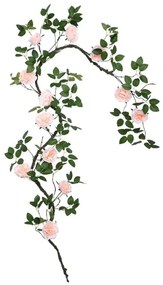 Τεχνητή Γιρλάντα Παιώνια 00-40009-2 240cm Green-Pink Marhome Συνθετικό Υλικό