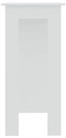 vidaXL Τραπέζι Μπαρ με Ράφια Λευκό 102 x 50 x 103,5 εκ.από Μοριοσανίδα