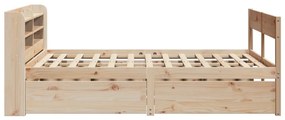 vidaXL Σκελετός Κρεβατιού Χωρίς Στρώμα 140x200 εκ Μασίφ Ξύλο Πεύκου