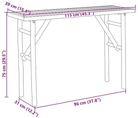 ΤΡΑΠΕΖΙ ΚΟΝΣΟΛΑ 115 X 39 X 75 ΕΚ. ΑΠΟ ΜΠΑΜΠΟΥ 368041