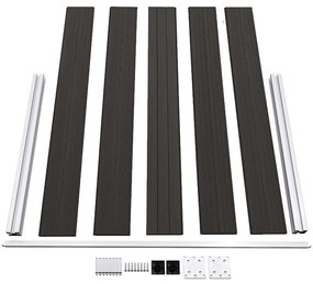vidaXL Πάνελ Περίφραξης Μαύρο 180 x 105 εκ. από WPC