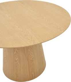 Τραπέζι Kayano pakoworld mdf σε φυσική απόχρωση Φ120x72εκ