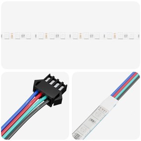 vidaXL Λωρίδα LED 2 pcs Μαύρο και Διαφανές 900 χιλιοστά
