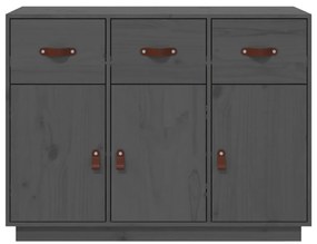 vidaXL Συρταριέρα Γκρι 100 x 40 x 75 εκ. από Μασίφ Ξύλο Πεύκου