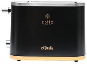 Estia 06-18894 Oak Φρυγανιερα 2 Θεσεων με 7 Επιπεδα Ψησιματος 800W, Μαύρη