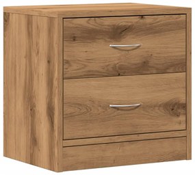 Κομοδίνο Χρώμα Αρτισιανή Δρυς 40 x 30 x 40 εκ. από Επεξ. Ξύλο - Καφέ