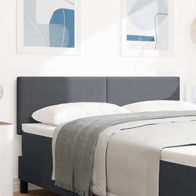 vidaXL Κεφαλάρι Απλής Σχεδίασης Σκούρο Γκρι 160 εκ Υφασμάτινο Βελούδο