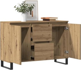 vidaXL Μπουφές Δρυς τεχνίτης 101,5 x 35 x 70 εκ. από Επεξεργασμένο Ξύλο