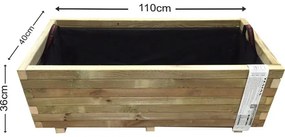 Tesias Ζαρντινιέρα Ξύλινη Παραλ/μη 110x40x36cm-Tesias  TES-107