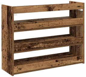 Ράφι παπουτσιών vidaXL Παλιό ξύλο 80x25x62 cm Κατασκευασμένο ξύλο