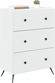 vidaXL Ντουλάπι με Συρτάρια Λευκό 66 x 34,5 x 90 εκ Επεξεργασμένο Ξύλο
