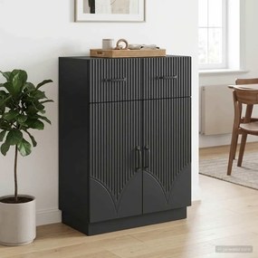 vidaXL Πλαϊνό γραφείο Μαύρο 66 x 34,5 x 87 εκ. Επεξεργασμένο Ξύλο