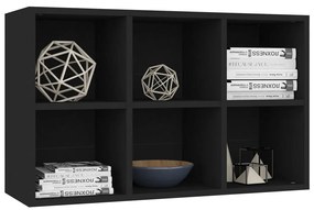 vidaXL Ραφιέρα / Βιβλιοθήκη Μαύρη 66x30x98 εκ. από Επεξεργασμένο Ξύλο
