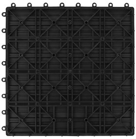 vidaXL Πλακάκια Deck 11 τεμ. Μαύρα 30 x 30 εκ. 1 μ² από WPC