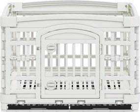 vidaXL Αλάνα Σκύλου 4 Πάνελ 122 x 106,5 x 82 εκ Πλαστικό Λευκό