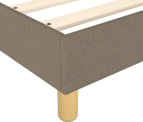 vidaXL Κρεβάτι Boxspring με Στρώμα Taupe 140x190 εκ. Υφασμάτινο
