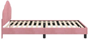 vidaXL Κρεβάτι Παιδικής Κρεβατοκάμαρας με Κεφαλάκι Ροζ 90 x 190 cm