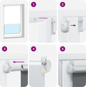 vidaXL Roller Blind Blackout γκρί 55x150 cm Πλάτος υφάσματος 50,7 cm