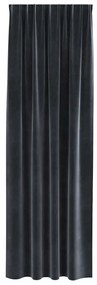 vidaXL Κουρτίνες με κουρτίνες 2 pcs Σκούρο γκρι 140 x 225 cm Βελούδο
