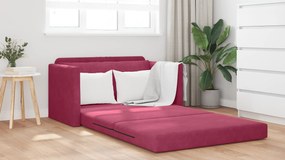 vidaXL Καναπές Κρεβάτι 2-σε-1 Κόκκινος 124x204x61 εκ. Βελούδο
