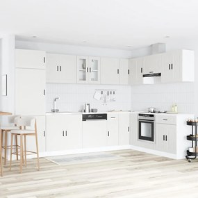vidaXL Βάση νιπτήρα 2 pcs Λευκό 80 x 46 x 84.5 εκ. Επεξεργασμένο ξύλο
