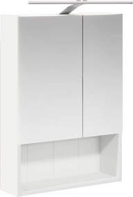 vidaXL Σετ Επίπλων Μπάνιου 5 pcs Λευκό Επεξεργασμένο Ξύλο και Γυαλί