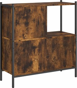 vidaXL Βιβλιοθήκη Καπνιστή Δρυς 72x28x77,5εκ. από Επεξεργασμένο Ξύλο