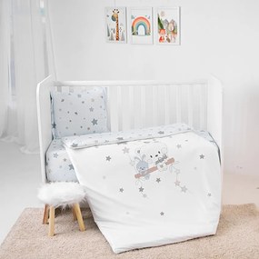 Σετ Προίκας Μωρού κούνιας 5τεμ. 70x140cm Bear Blue Stars 10420066901 Lorelli