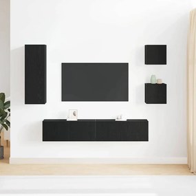vidaXL Σετ Τηλεοπτικής Ντούσας 5 pcs Μαύρη δρυς 160 x 30 x 30.5 εκ.