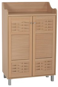 SHOE RACK-CABINET CAILENA  MELAMINE IN NATURAL COLOR 77X40,5X122Hcm.