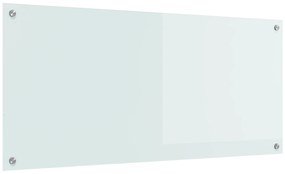vidaXL Κουζίνα Πλακάκι Λευκό 110x50x0,6 εκ. Από Γυαλί