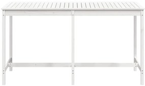 vidaXL Τραπέζι Κήπου Λευκό 203,5 x 90 x 110 εκ. από Μασίφ Ξύλο Πεύκου