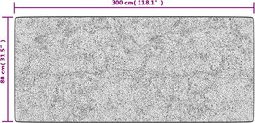 vidaXL Χαλί Πλενόμενο Γκρι 80 x 300 εκ.