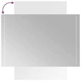 vidaXL Καθρέφτης Μπάνιου με LED 60x90 εκ.