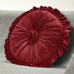 Διακοσμητικό Μαξιλάρι Βελουτέ (Φ45) Whitegg D0236-6 Red