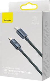 Baseus Crystal Shine cable USB-C to Lightning, 20W, PD, 2m (black)
