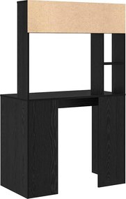 vidaXL Γραφείο Μαύρη Οξυά 91 x 50 x 149 cm Επεξεργασμένο Ξύλο