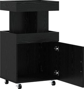vidaXL Καρότσι μπαρ Μαύρη Δρυς 50 x 41 x 89 cm Επεξεργασμένο Ξύλο
