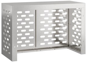 vidaXL Κάλυμμα AC  90x40x60 εκ Ανοξείδωτο Ατσάλι