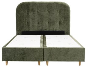 Επενδυμένο Κρεβάτι New Amsterdam Fylliana Λαδί Διπλό 160x200 εκ. 160x208x124 εκ.