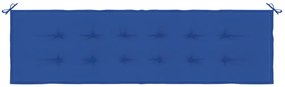 vidaXL Μαξιλάρι Πάγκου Κήπου Μπλε Ρουά 180x50x3 εκ. Ύφασμα Oxford