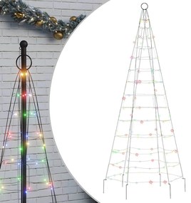 vidaXL Χριστουγεννιάτικο δέντρο LED 200 LED Πολύχρωμα LED 180 εκ.