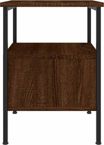 vidaXL Κομοδίνα 2 τεμ. Καφέ Δρυς 34 x 36 x 50 εκ. Επεξεργασμένο Ξύλο