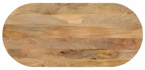 vidaXL Επιφάνεια Τραπεζιού Οβάλ 120x60x2,5 εκ. Μασίφ Ξύλο Μάνγκο