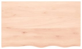 vidaXL Ράφι Τοίχου 100x60x(2-6) εκ. από Ακατέργαστο Μασίφ Ξύλο Δρυός
