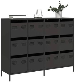 vidaXL Ντουλάπι Μαύρο 135x39x103,5 εκ. από Χάλυβα Ψυχρής Έλασης