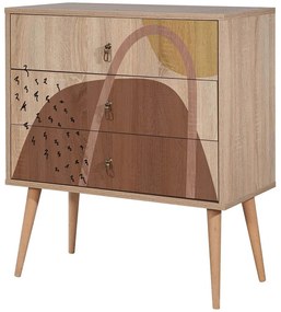 Συρταριέρα City Trio Form 869VEL3472 80x40x89cm Multi