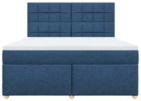 ΚΡΕΒΑΤΙ BOXSPRING ΜΕ ΣΤΡΩΜΑ ΜΠΛΕ 180X200 ΕΚ. ΥΦΑΣΜΑΤΙΝΟ 3291365