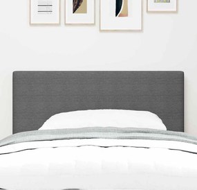 vidaXL LED κεφαλάρι Ανοιχτό γκρι 100 cm Υφασμάτινο Κορντουρά